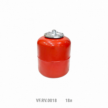 Бак мембранный для отопления 18л вертикальный, красный /VALFEX