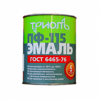 Эмаль универсальная ПФ-115 светло-серая 0,8кг RAL 7040 (ГОСТ 6465-76) /Триоль (1)