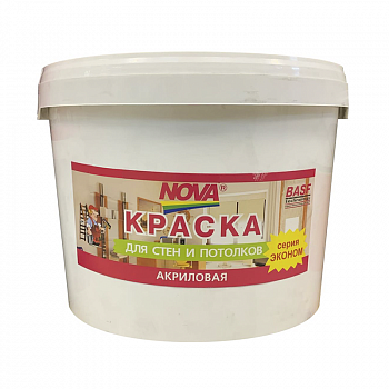 Краска водно-дисперсионная для стен 16кг Эконом /NOVA (1)