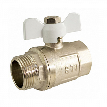 Кран шарjdsq (25) 1" ВН/НР бабочка, латунь /STI 00000003995 (1)