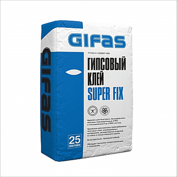 Клей гипсовый для ГКЛ, ПГП SUPER FIX 25кг /GIFAS /Гифас (50)