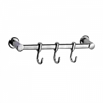 Крючки на планке 3шт, подвижные, хром /Gota Rocio G81203