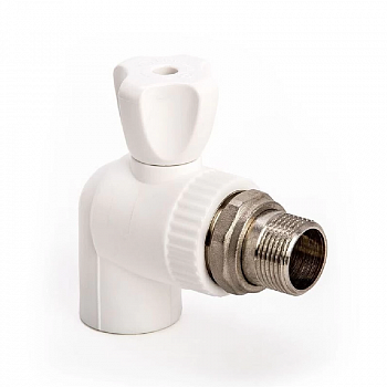 Кран шаровый ППРС (25*3/4") для радиатора угловой Premium /Lammin Lm31176025020 (30/10)