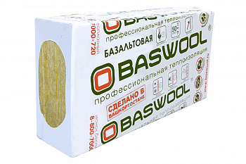 Утеплитель базальтовый  45кг/м3 BASWOOL Лайт 45 ( 50*1200*600мм) плита (1уп.=6шт=0,216 м3=4,32м2) (32)