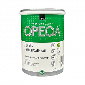 Эмаль акриловая  1 кг белая глянцевая  универсальная /Ореол (6)#