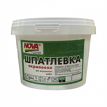 Шпатлевка акриловая 1,3кг /NOVA (12)
