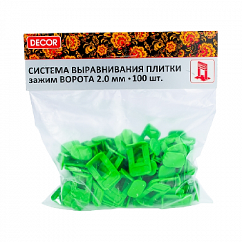 СВП зажим "Ворота", толщина шва 2,0мм, (1уп=100 шт) пакет /Decor (30/1)