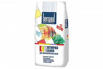 Затирка белая 25кг Kitt (сухая) /Bergauf /Бергауф 05257 (56)