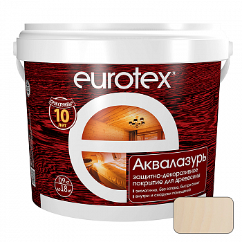 Защитно-декоративное покрытие Ваниль  0,9кг Аквалазурь /EUROTEX (6)
