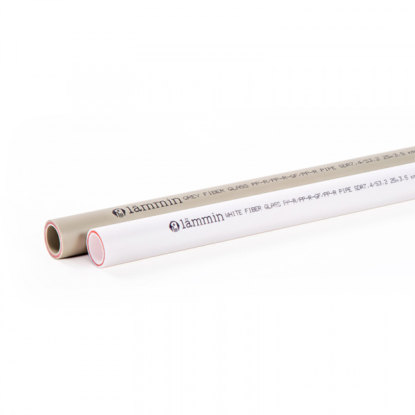 Труба ППРС 20х2.8 армир. стекловолокном SDR 7,4 (PN20) L 4м, (100м)  Lammin Lm31021028020