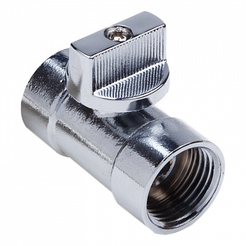 Кран шар. мини (15) 1/2" ВН/ВН латунь, флажок, хром /AQUALINK (200/20)