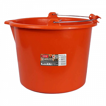 Ведро пластиковое 20л, ударопрочное, для красок и смесей  /DECOR PROFI 533-020