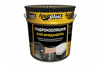 Мастика гидроизоляционная для фундамента, битумная "AquaMast" 18кг /Технониколь (36)