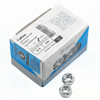 Гайка оцинкованная М8 DIN 934 (1упак=100шт) коробка /SteelRex (10/16)