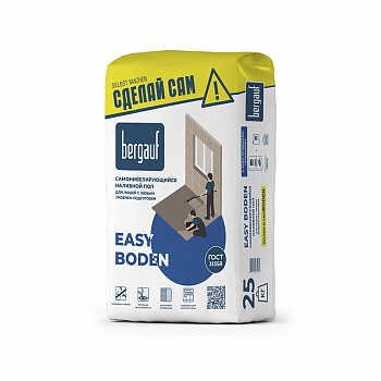 Пол цементный Boden Easy самонивелирующийся, толщина слоя 6-80мм, 25кг /Bergauf /Бергауф (48)