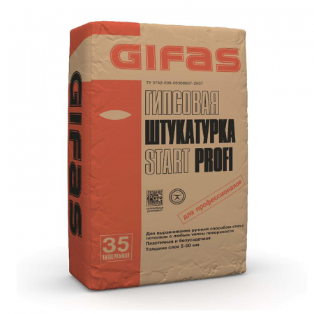 Штукатурка гипс. GIFAS START PROFI белая 35кг (40)